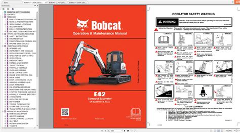 bobcat compact excavator operation and maintenance manual|bobcat troubleshooting manual.